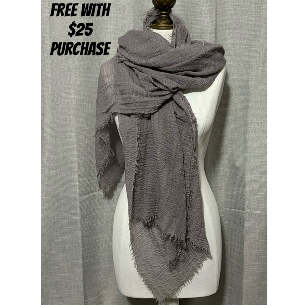 Free With $25 Purchase-Lilac Colored-Gauze Like Scarf/Wrap